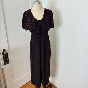 Red and Black Polka Dot Jumpsuit